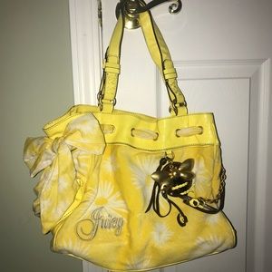 Juicy Couture yellow bee tote purse